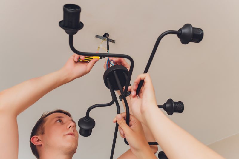 Chandelier Bulb Installation